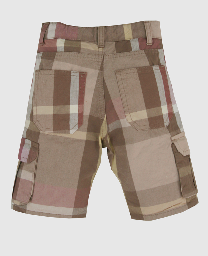 Brown Check  Shorts