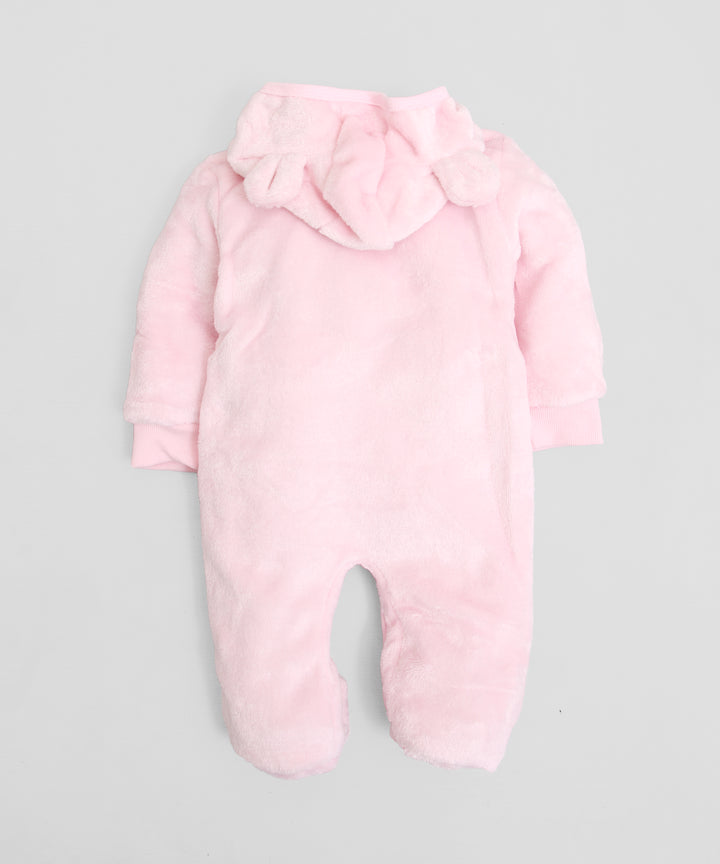 Baby Pink Hooded Romper