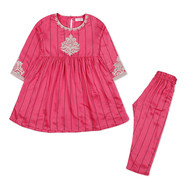 Pink Lining Dress Set