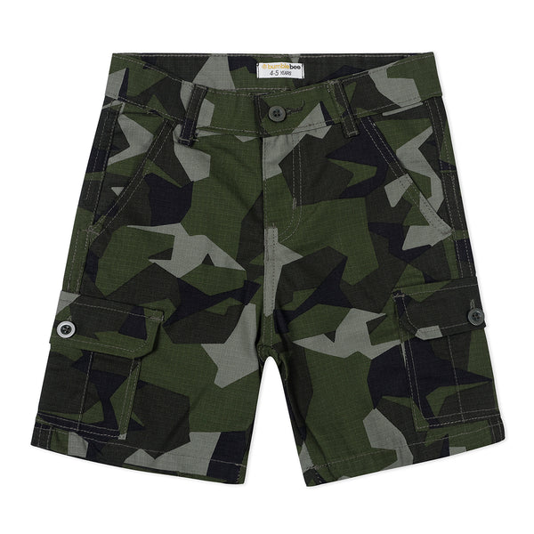 Green Camo Printed Shorts