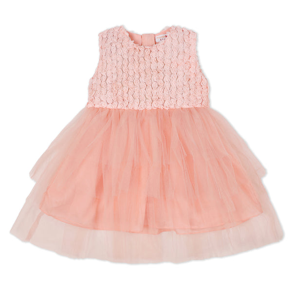 Peach Net Party Dress