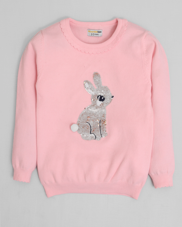 Peach Sequin Sweater