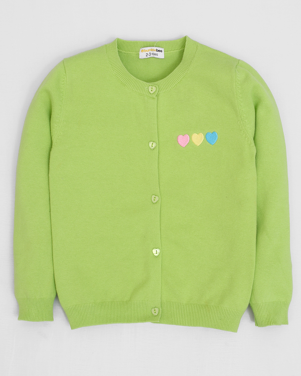 Green Cardigan Sweater