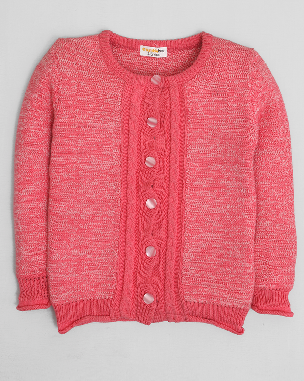 Pink Buttoned Sweater