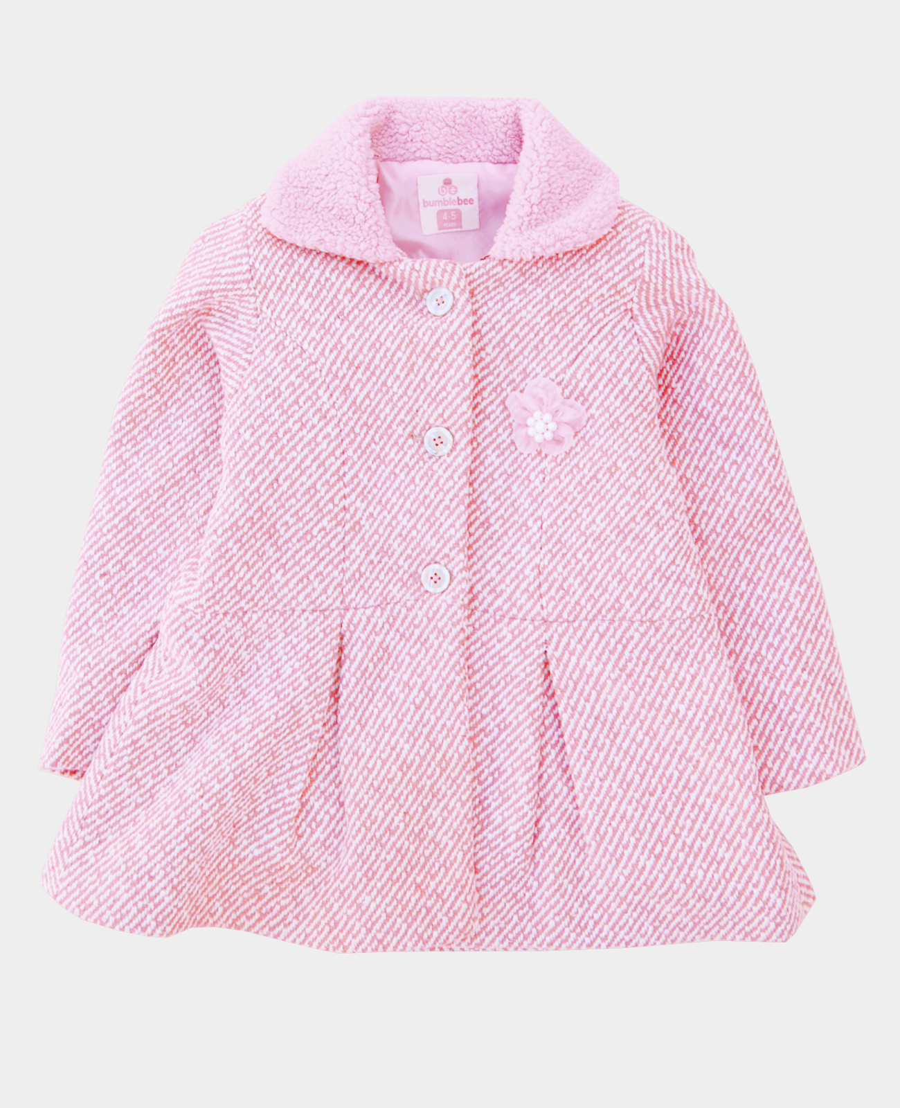 Light  Pink Tweed Coat